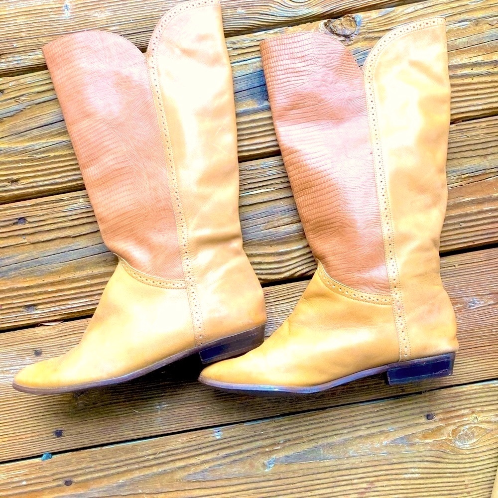 Textured Leather Boots - Picture 3 of 6
